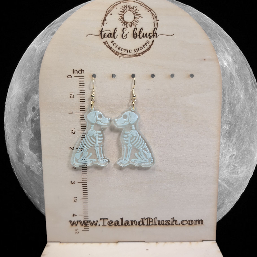 Dogs Skeleton earrings (1)