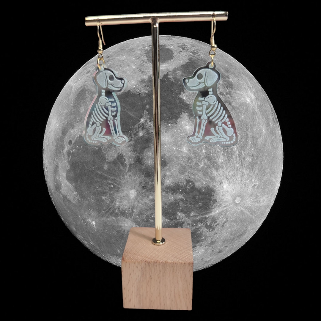 Dogs Skeleton earrings (3)
