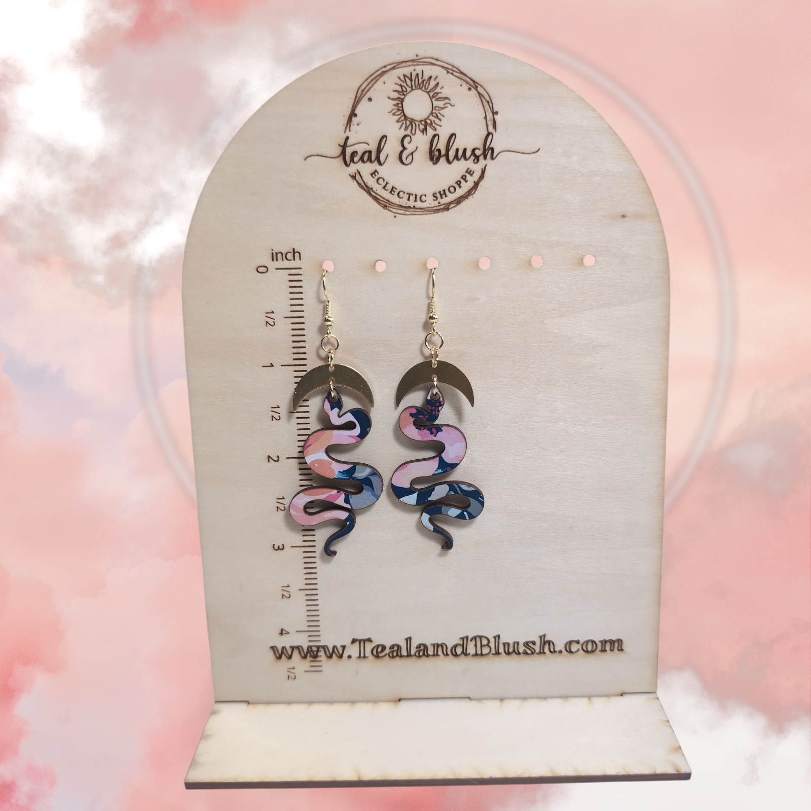 Snake and moon earrings (3)