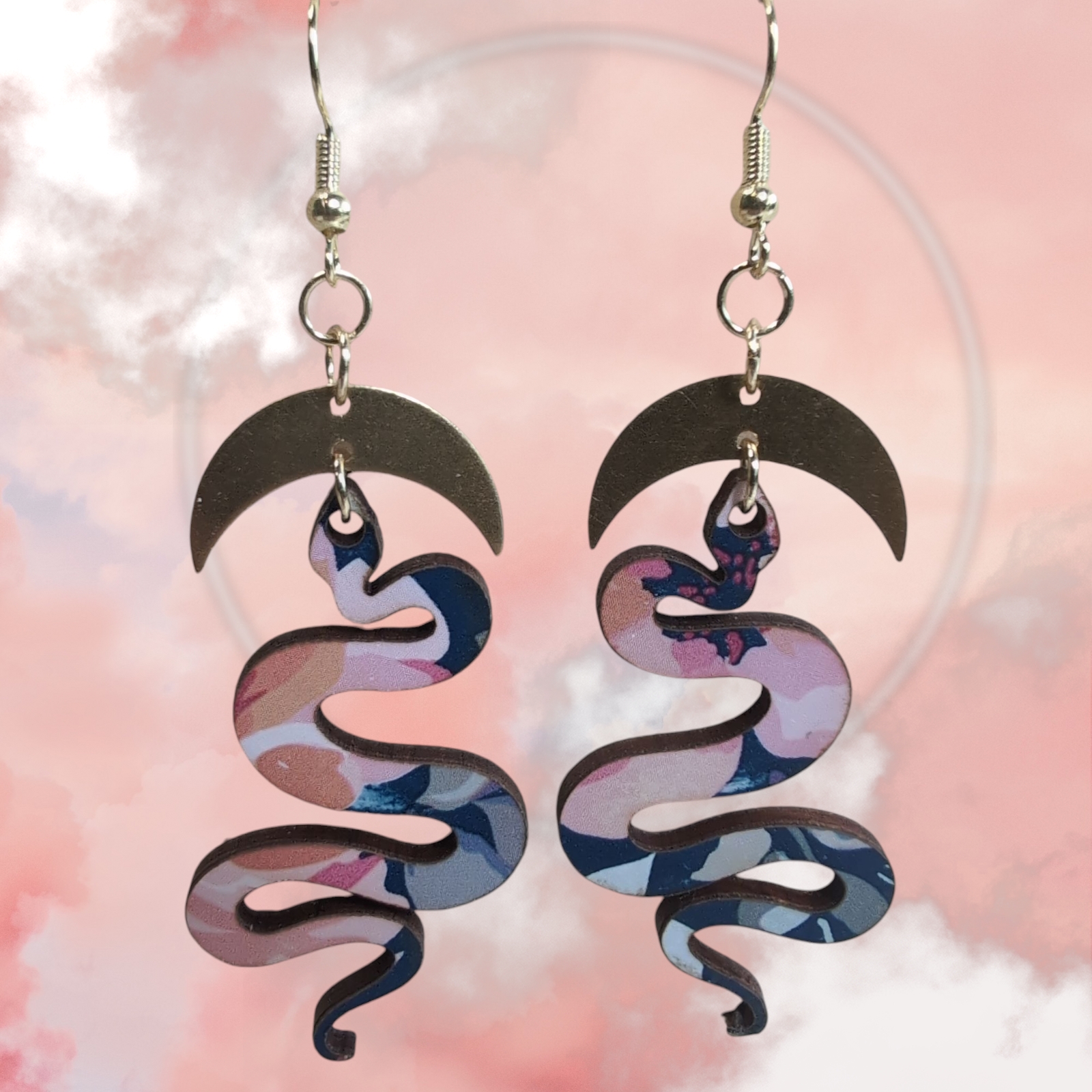 Snake and moon earrings (4)