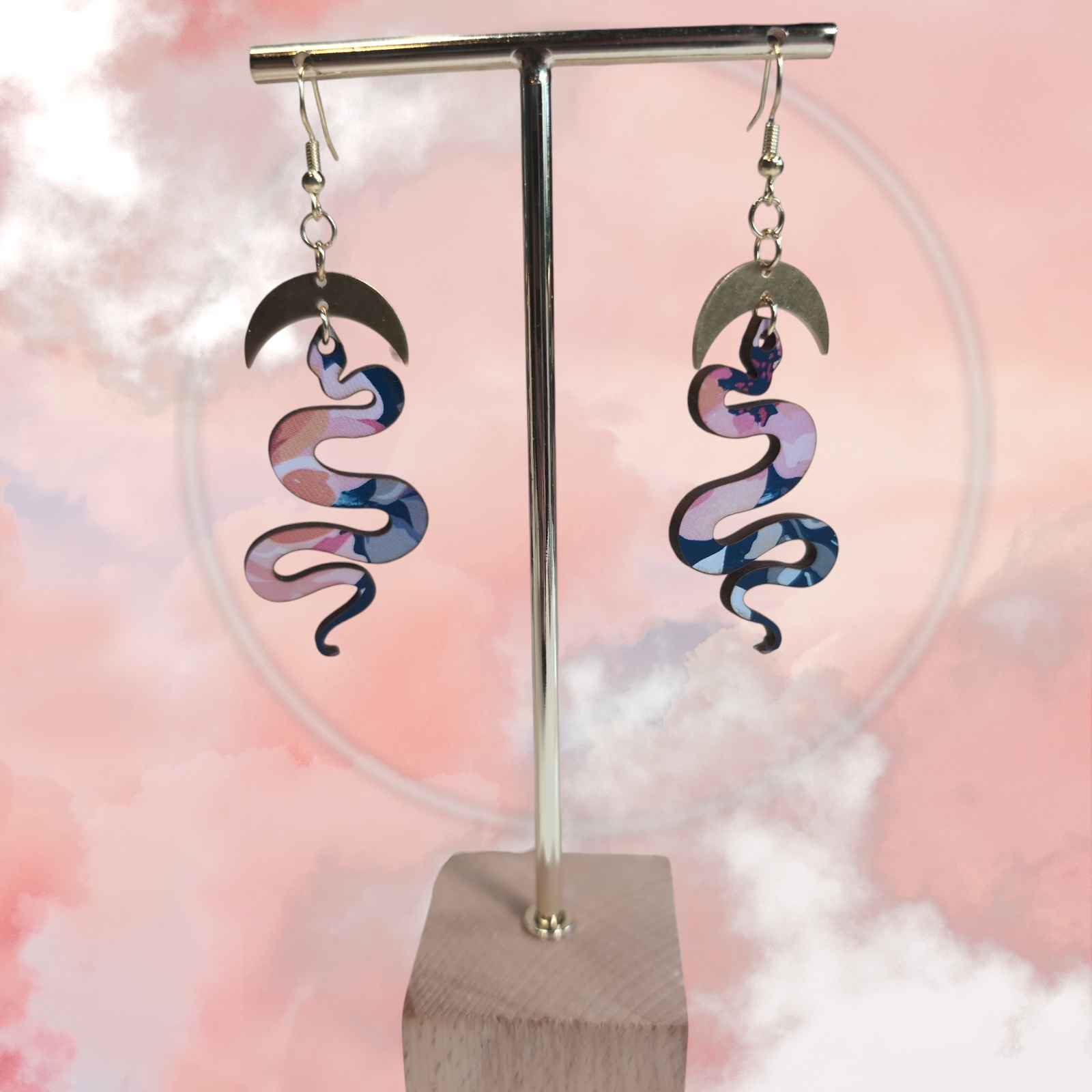 Snake and moon earrings (5)